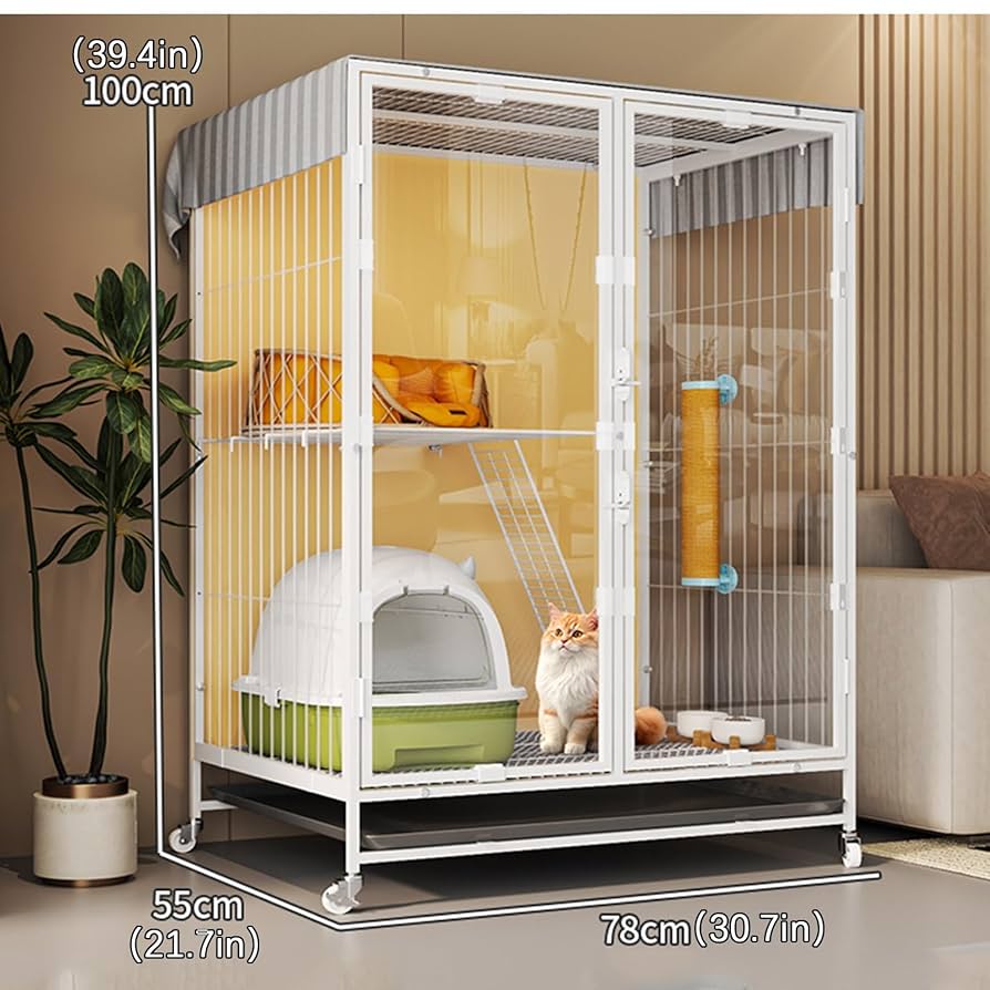 Amazon.co.jp: GUAWJRZDP 猫ケージ、多層キャットケージ、猫用